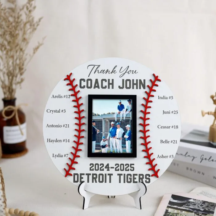 Thank You Coach – Personalized Wooden Plaque for Impact| Heartfelt Gift for Coach | Custom Team Message Engraved