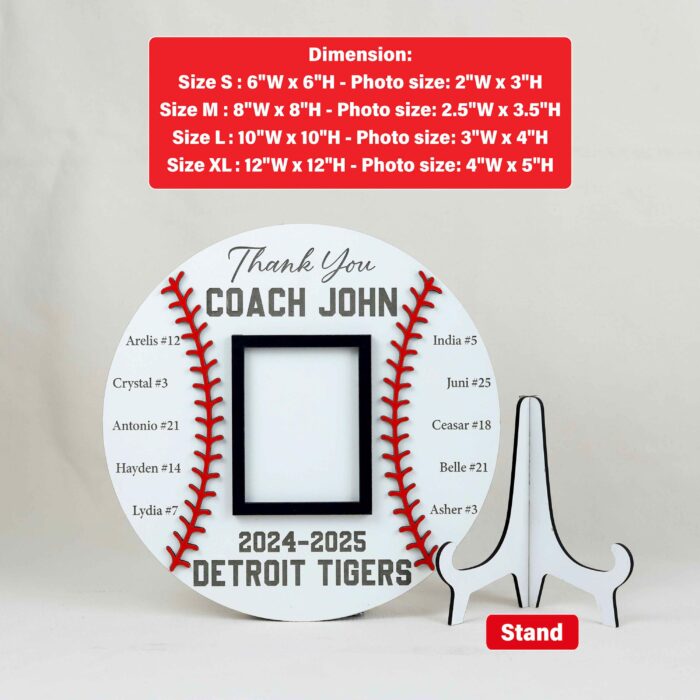 Thank You Coach – Personalized Wooden Plaque for Impact| Heartfelt Gift for Coach | Custom Team Message Engraved - Image 2