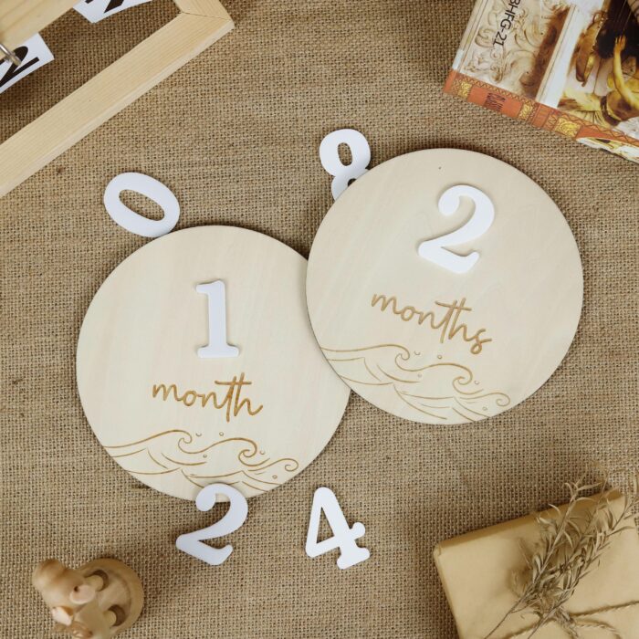 Custom Ocean Wave Sign – Baby Birth Keepsake| Personalized Ocean Wave Baby Sign| Wave-Themed Baby Sign with Birth Stats - Image 6