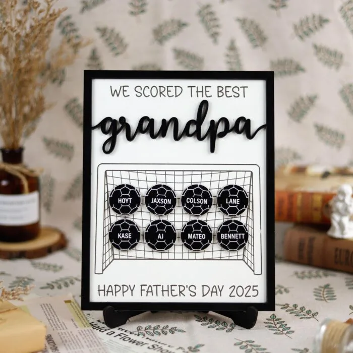 Custom Grandpa Frame | Personalized Grandad Photo Gift | Wooden Picture Frame for Grandpa