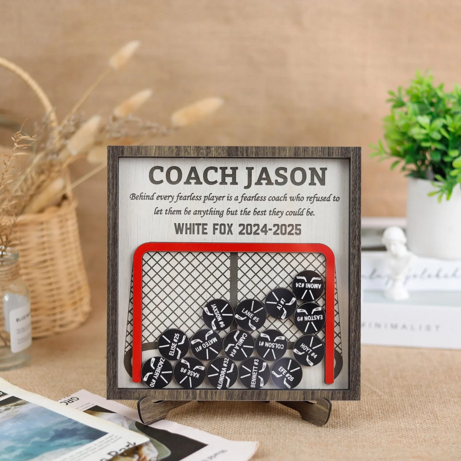 custom hockey coach gift