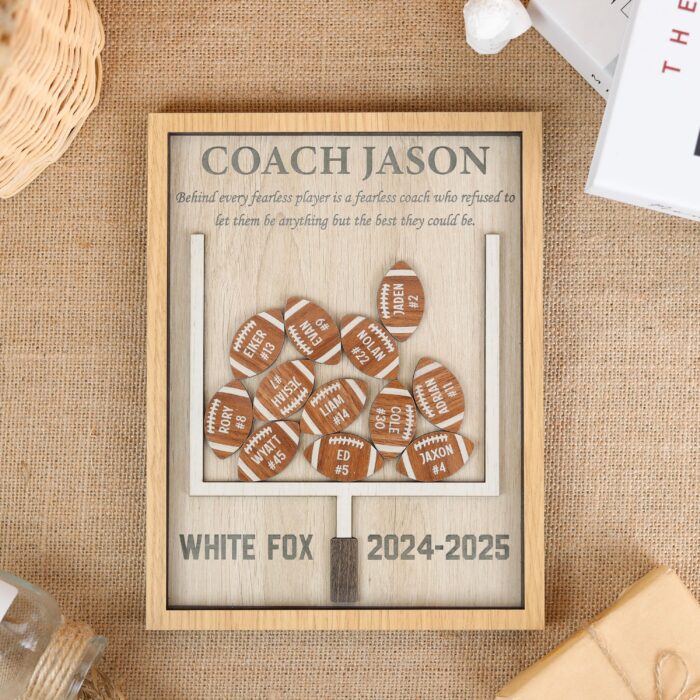 Personalized Football Coach Gift | Custom Thank-You Sign - Image 7