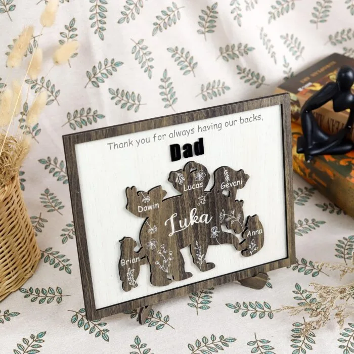 Custom Papa Bear Sign| Personalized 3D Dad Plaque | Papa Bear Father’s Day Gift - Image 8
