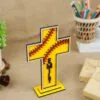 Personalized Gift for Faithful Kids | Custom Softball Cross for Christening | Personalized Softball Cross for Baptism - Image 7