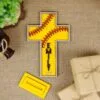 Personalized Gift for Faithful Kids | Custom Softball Cross for Christening | Personalized Softball Cross for Baptism - Image 4