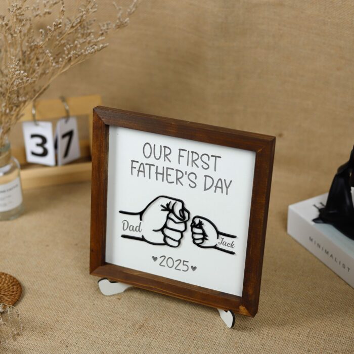 Custom Baby Name Plaque for First | Personalized First Father’s Day Gift | Personalized Keepsake for New Dads - Image 7