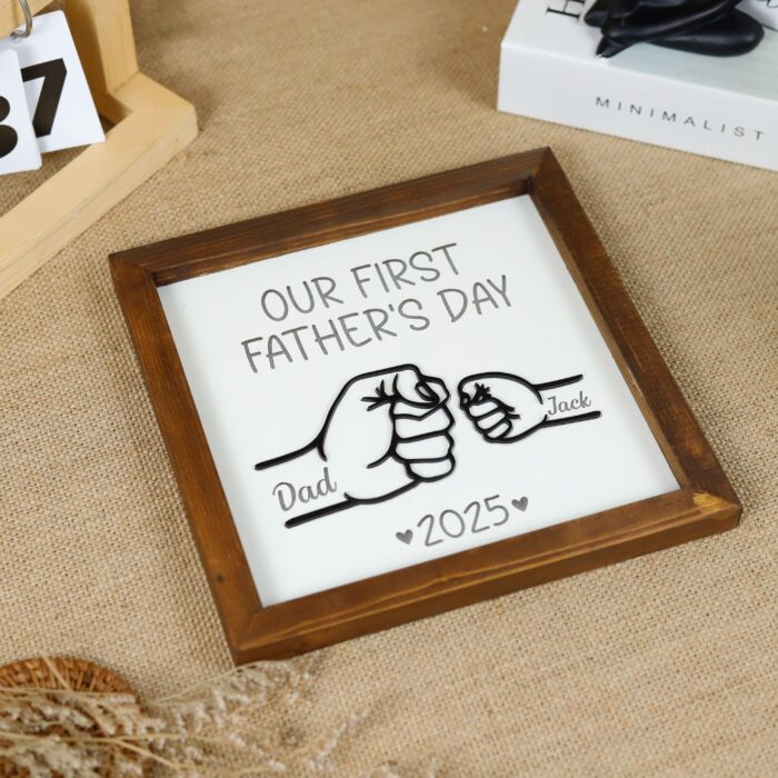 Custom Baby Name Plaque for First | Personalized First Father’s Day Gift | Personalized Keepsake for New Dads - Image 6