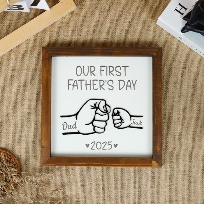 Custom Baby Name Plaque for First | Personalized First Father’s Day Gift | Personalized Keepsake for New Dads - Image 9