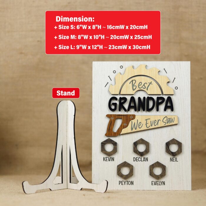 Custom Grandpa Garage Sign | Grandpa’s Garage Decor | Grandkids Garage Plaque for Grandpa - Image 2