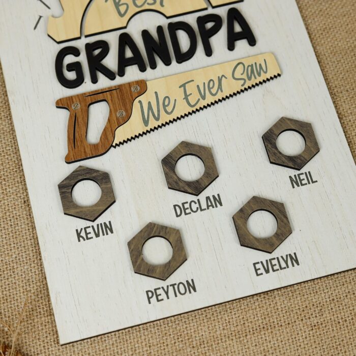 Custom Grandpa Garage Sign | Grandpa’s Garage Decor | Grandkids Garage Plaque for Grandpa - Image 7
