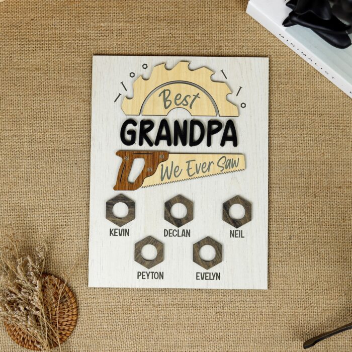 Custom Grandpa Garage Sign | Grandpa’s Garage Decor | Grandkids Garage Plaque for Grandpa - Image 4