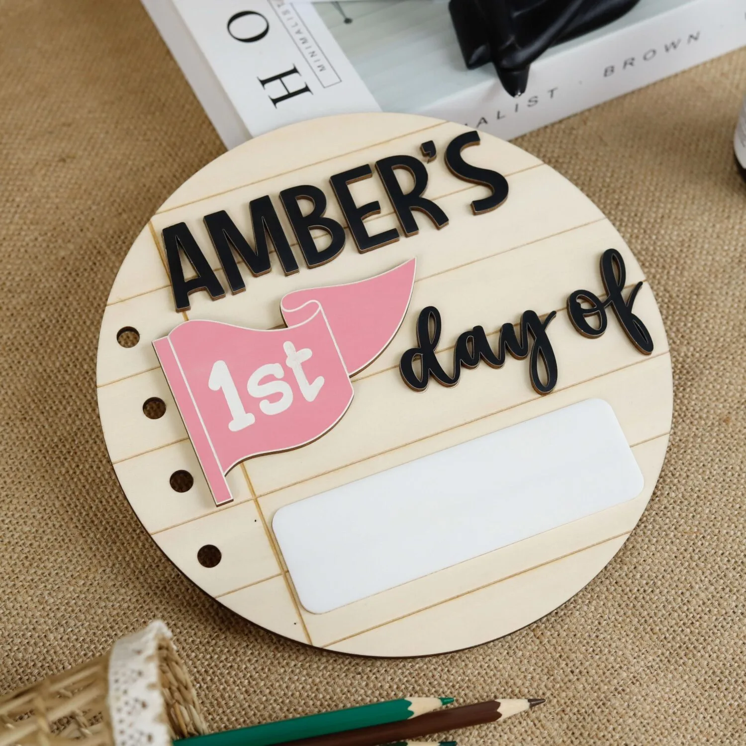 Personalized School Sign Pennant – Custom Name Back to School Prop | Custom School Sign – Personalized Pennant for Back to School Photos - Image 10