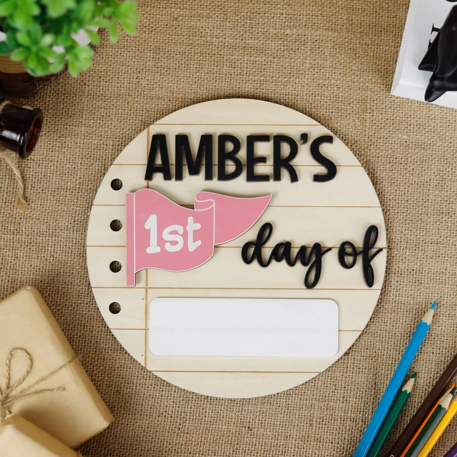 Personalized School Sign Pennant – Custom Name Back to School Prop | Custom School Sign – Personalized Pennant for Back to School Photos - Image 9