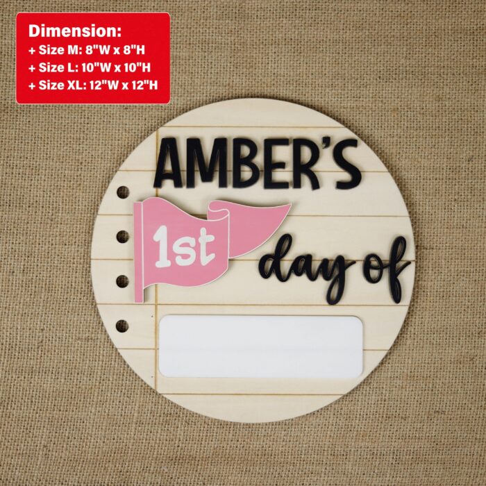 Personalized School Pennant | Custom Name School Sign | Back to School Photo Prop - Image 2