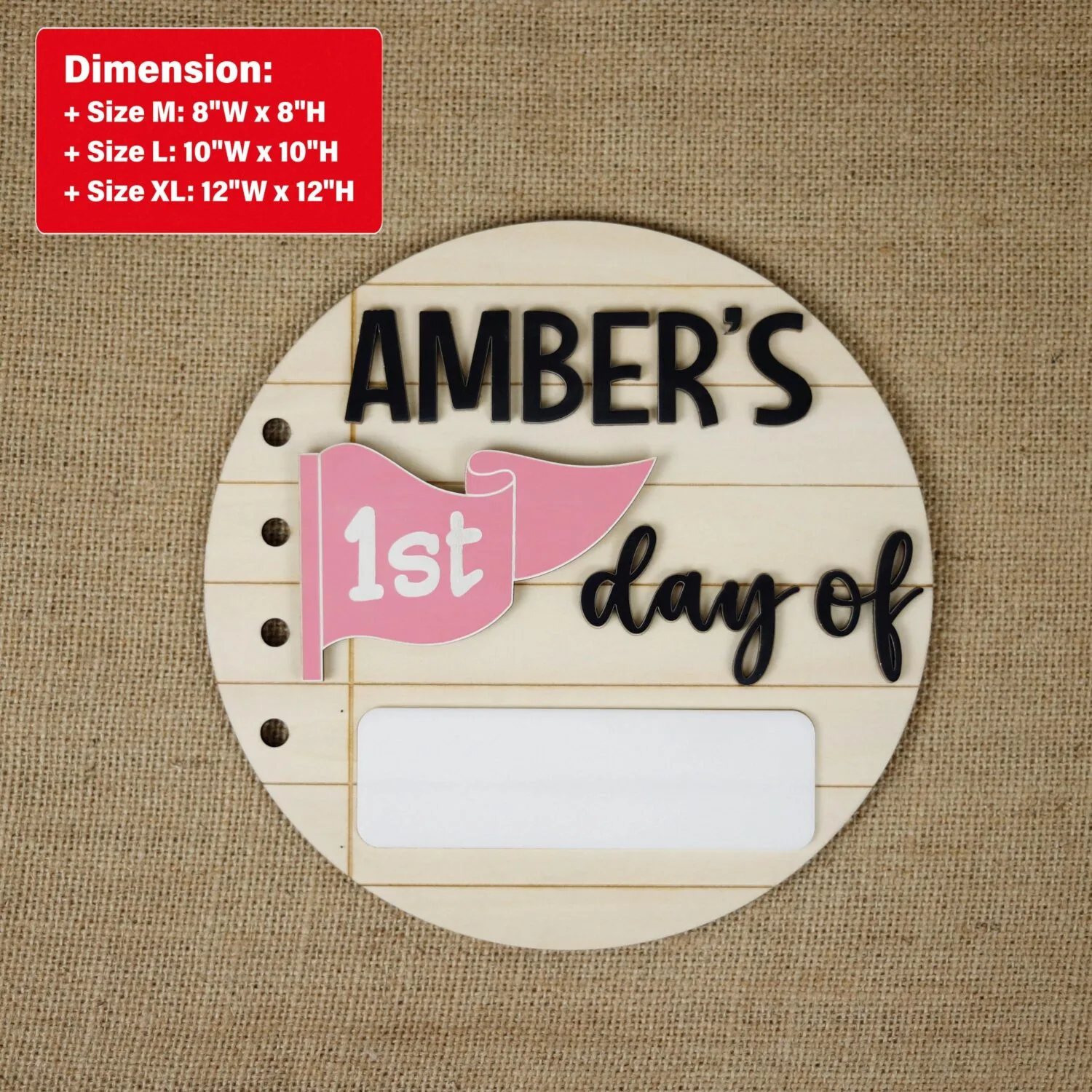 Personalized School Sign Pennant – Custom Name Back to School Prop | Custom School Sign – Personalized Pennant for Back to School Photos - Image 2