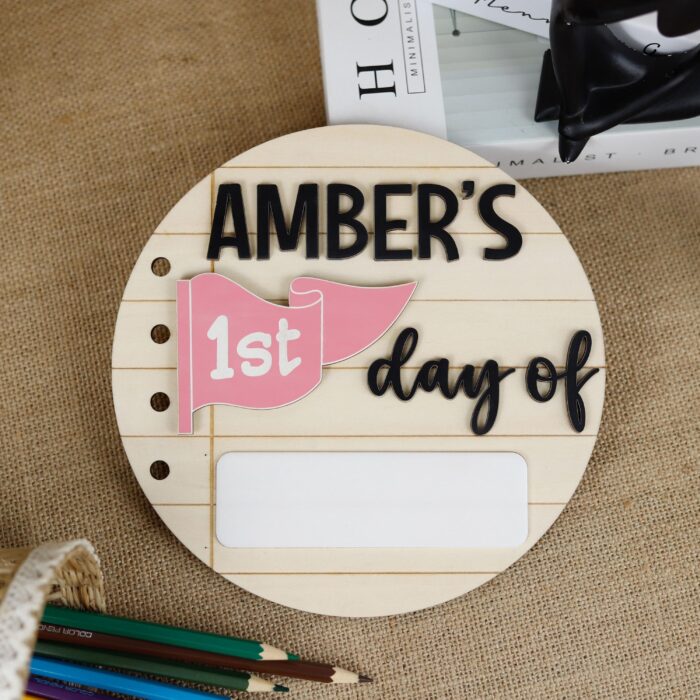 Personalized School Pennant | Custom Name School Sign | Back to School Photo Prop - Image 8