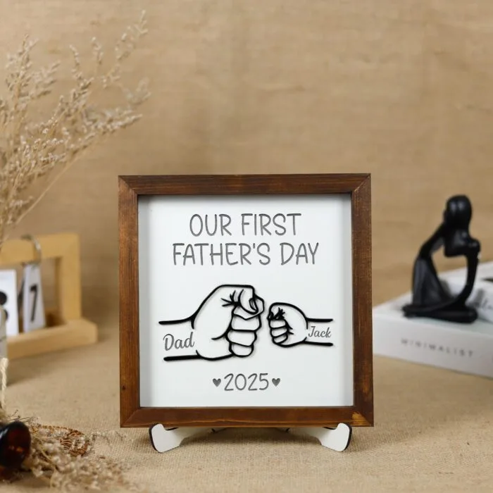 Custom Baby Name Plaque for First | Personalized First Father’s Day Gift | Personalized Keepsake for New Dads