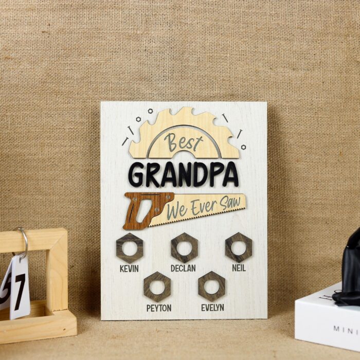 Custom Grandpa Garage Sign | Grandpa’s Garage Decor | Grandkids Garage Plaque for Grandpa - Image 5