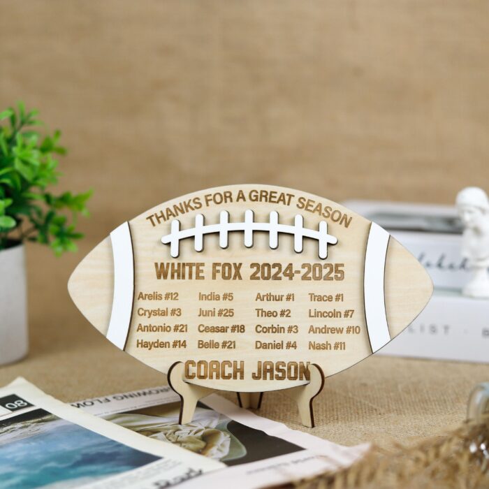 Custom Football Name Sign| Personalized Football Player Sign| Engraved Football Name Plaque - Image 7