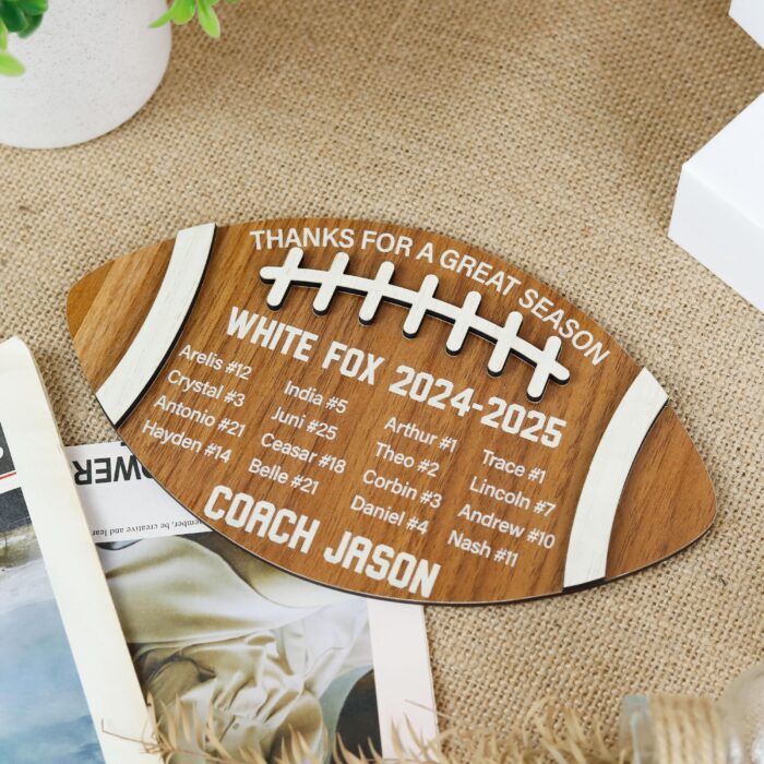 Custom Football Name Sign| Personalized Football Player Sign| Engraved Football Name Plaque - Image 10
