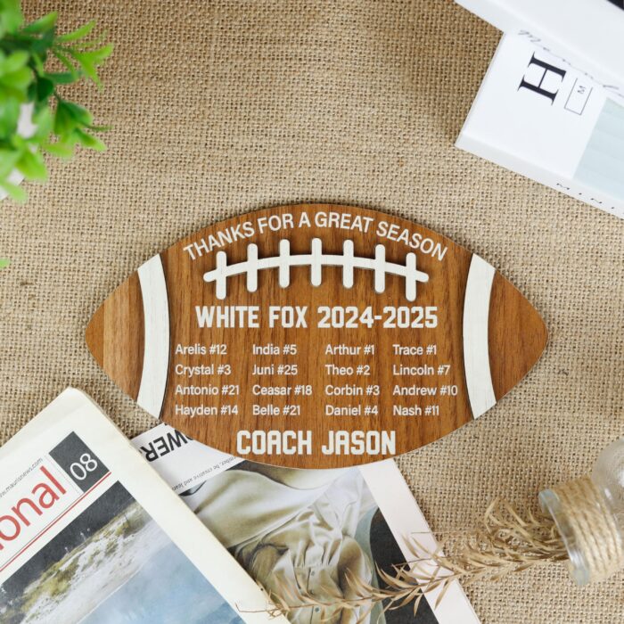 Custom Football Name Sign| Personalized Football Player Sign| Engraved Football Name Plaque - Image 8