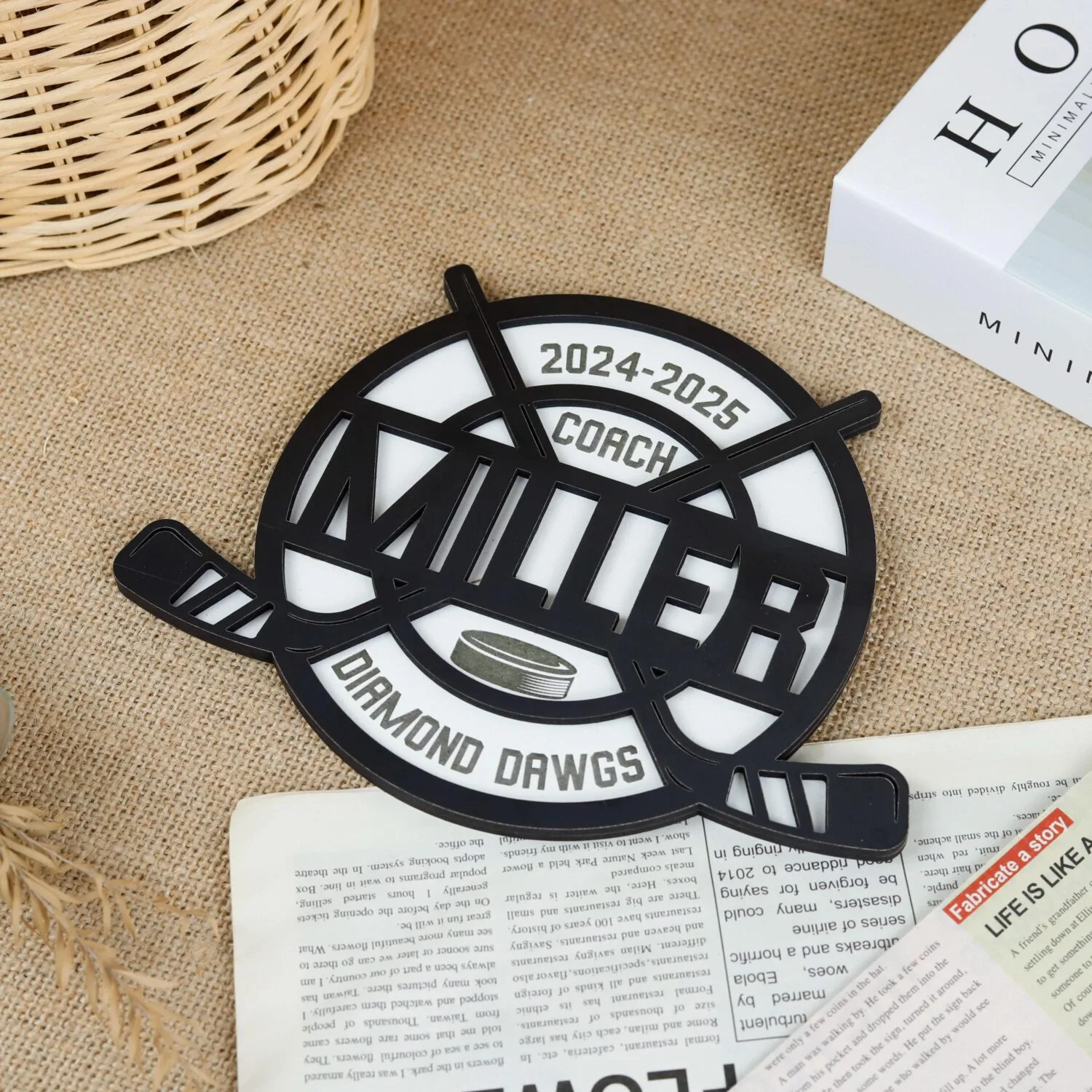 Custom Hockey Coach Gift Sign| Personalized Coach Sign for Hockey| Engraved Hockey Coach Wall Sign - Image 5