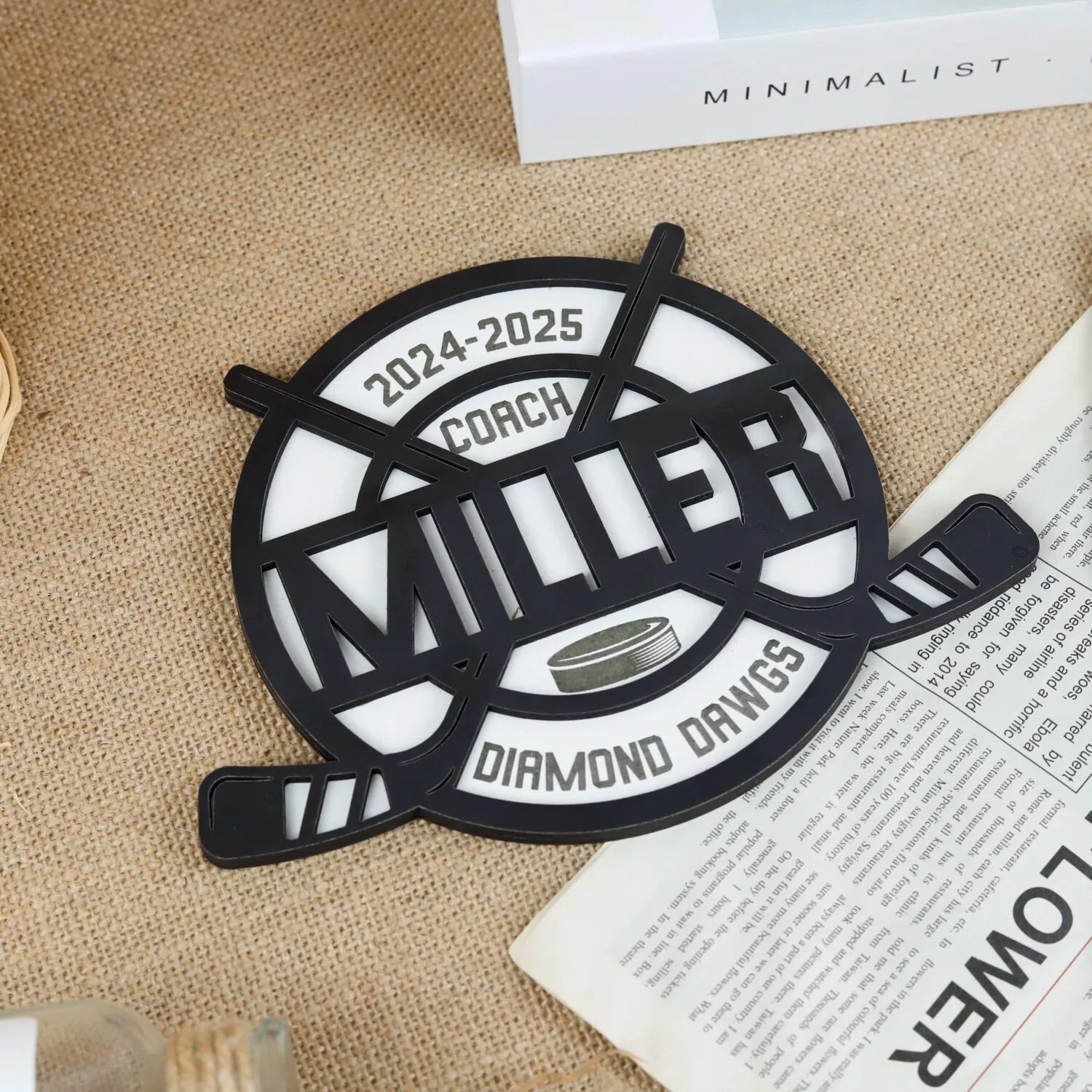 Custom Hockey Coach Gift Sign| Personalized Coach Sign for Hockey| Engraved Hockey Coach Wall Sign - Image 6