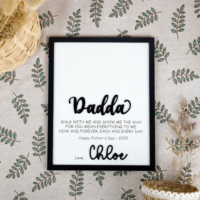 Custom Dad Footprint Sign |  Personalized Father’s Day Plaque| Footprint Gift for Dad - Image 9