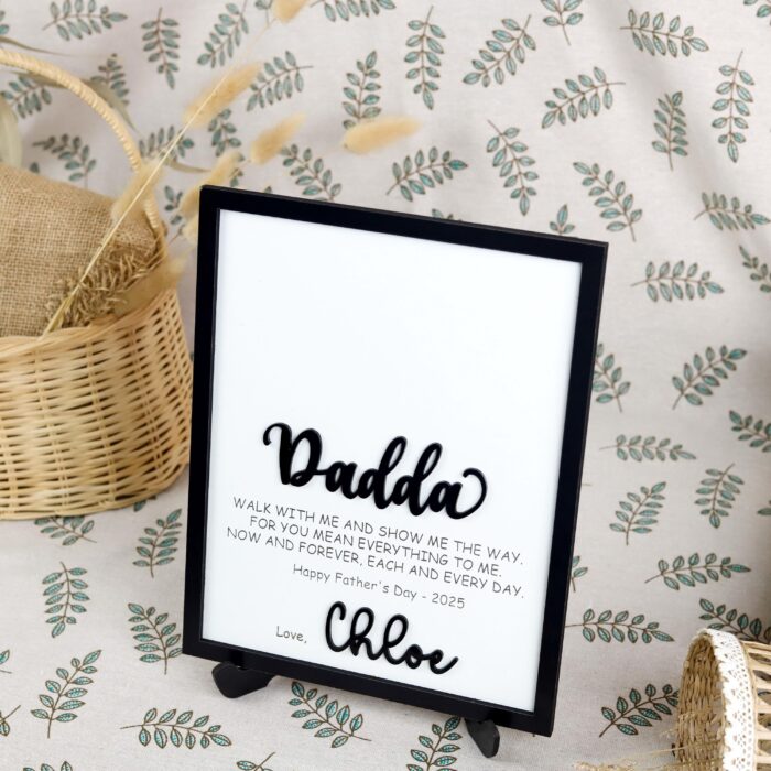 Custom Dad Footprint Sign |  Personalized Father’s Day Plaque| Footprint Gift for Dad - Image 8