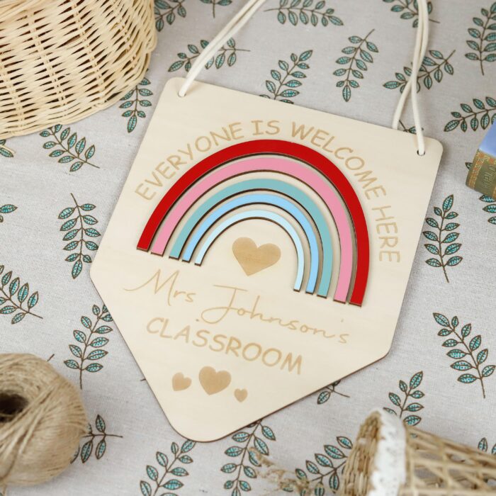 Brighten a Teacher’s Day | Personalized Rainbow Plaque | Personalized Rainbow Sign | Custom Teacher Gift They’ll Love - Image 5