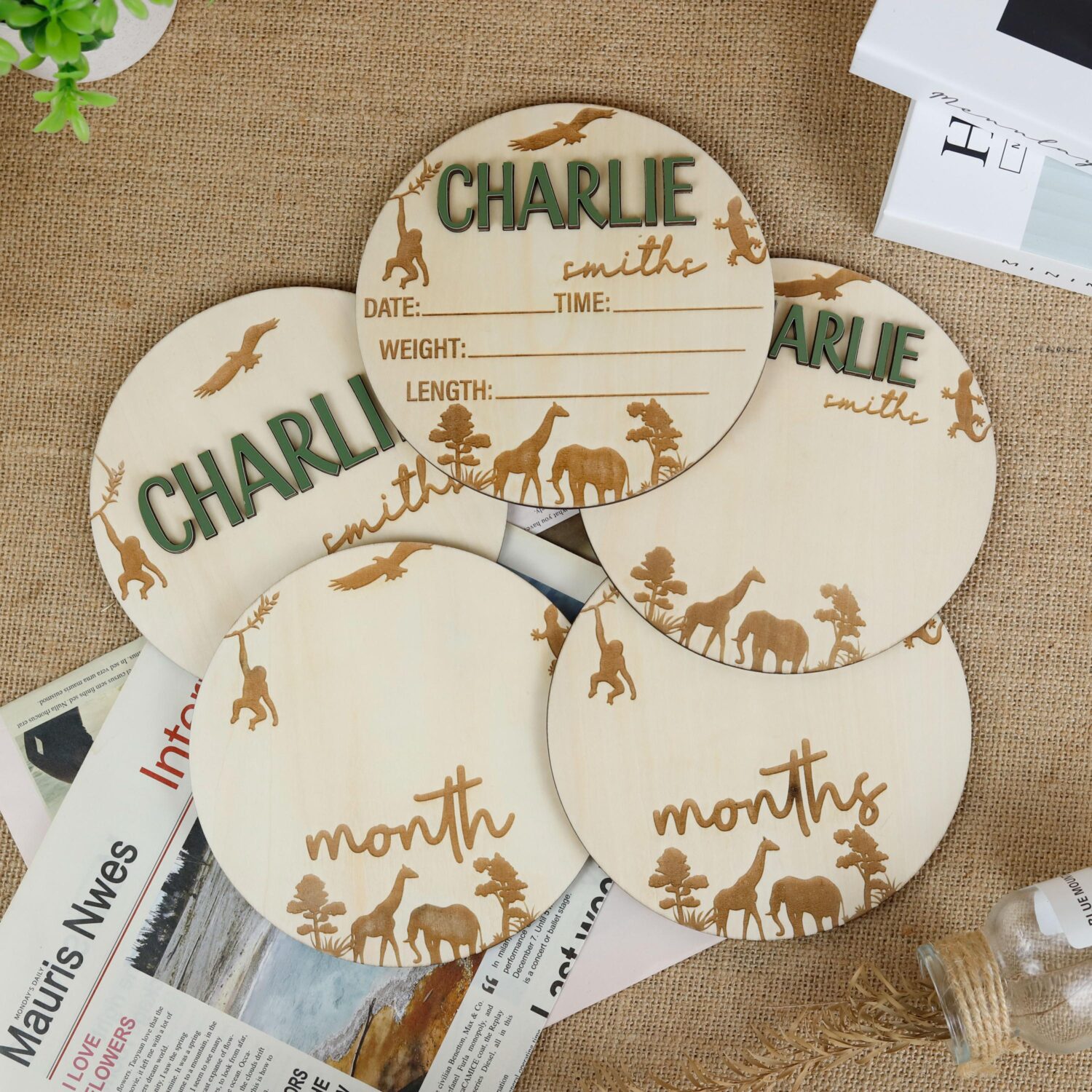 Jungle nursery keepsake