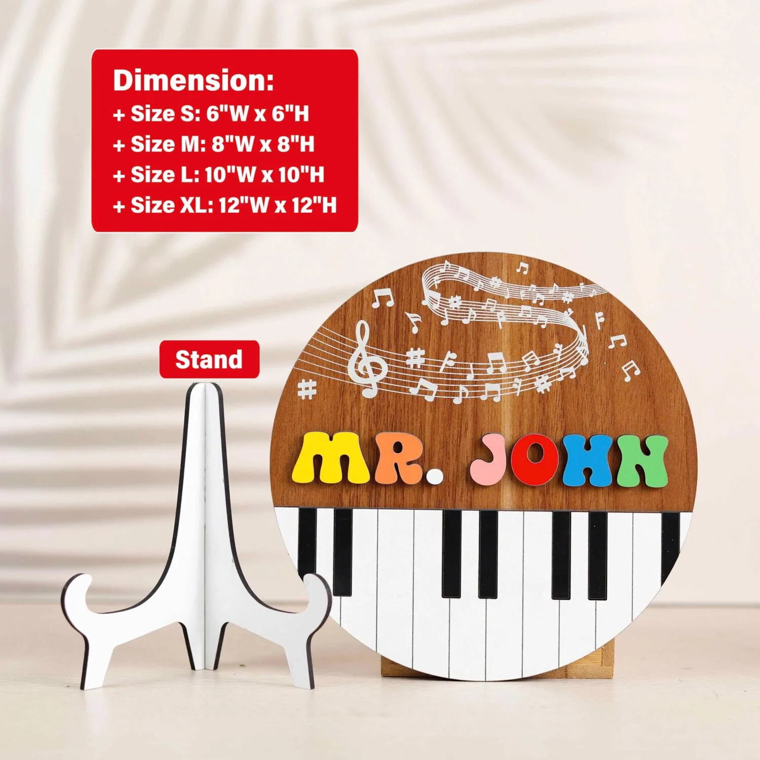 Custom Music Teacher Door Sign| Personalized Music Classroom Sign|  Music Teacher Name Sign - Image 2