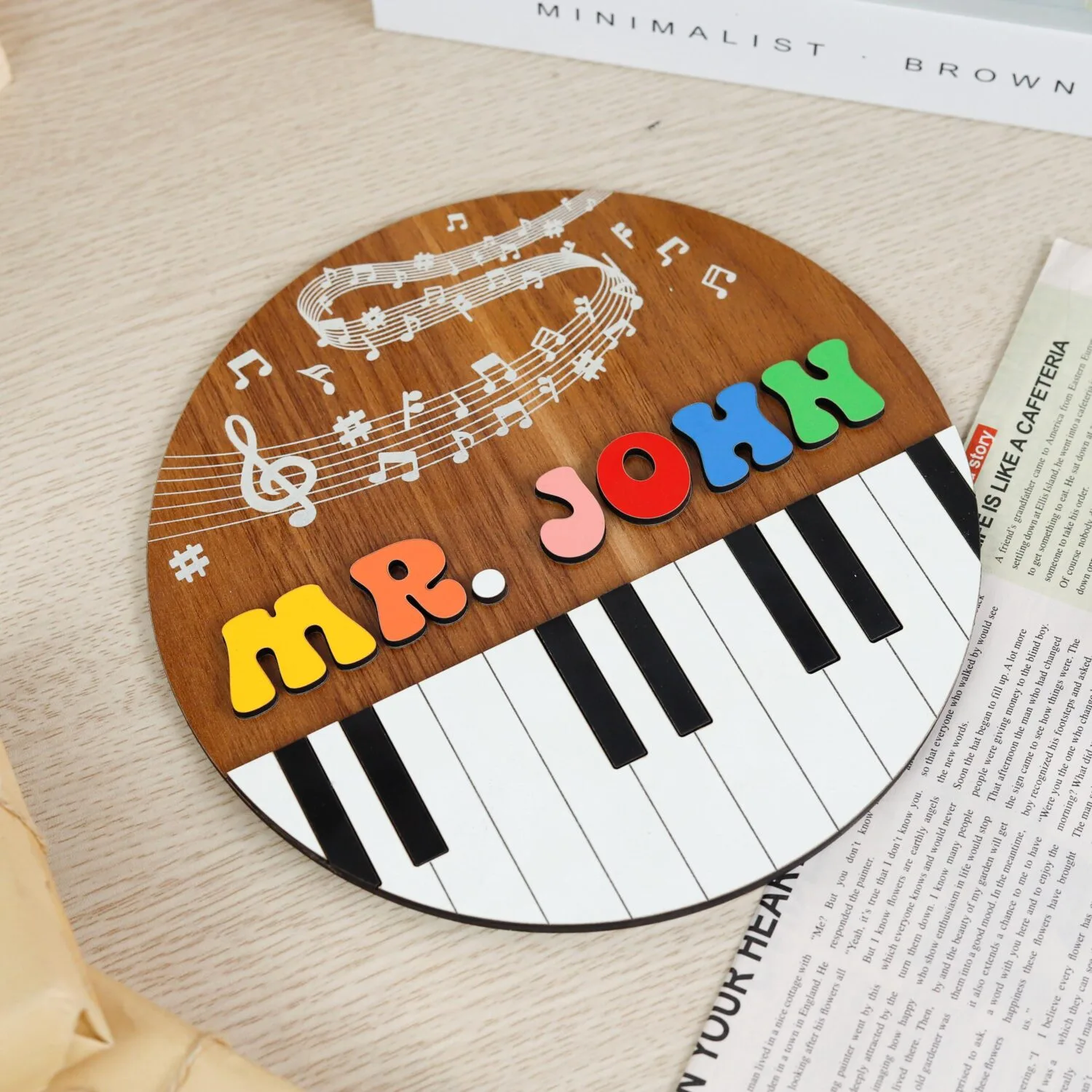 Custom Music Teacher Door Sign| Personalized Music Classroom Sign|  Music Teacher Name Sign - Image 8