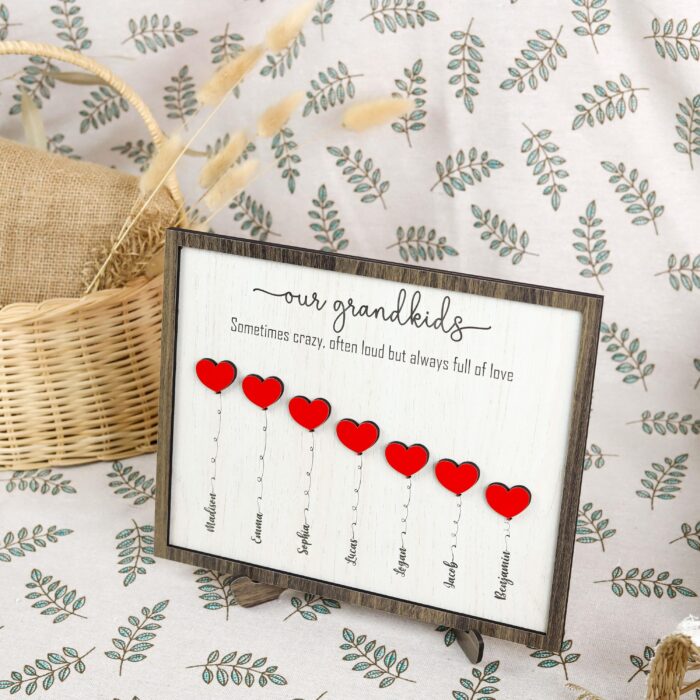 Personalized Grandkids Sign| Wooden Family Plaque | Grandparent Gift with Grandkids’ Names - Image 9