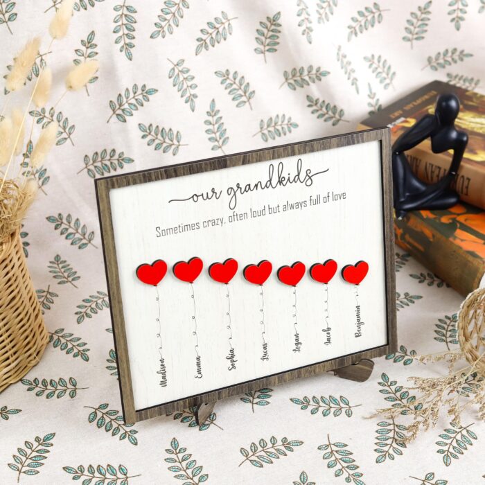 Personalized Grandkids Sign| Wooden Family Plaque | Grandparent Gift with Grandkids’ Names - Image 8