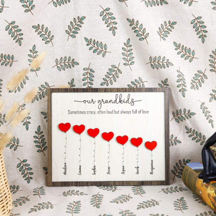 Personalized Grandkids Sign| Wooden Family Plaque | Grandparent Gift with Grandkids’ Names - Image 6
