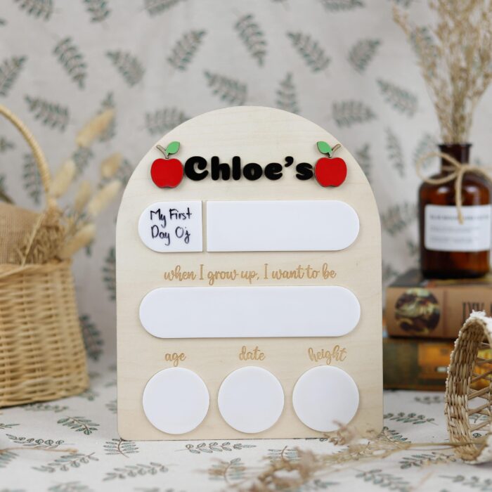 Personalized First Day of School Sign| Custom Back to School Board| First Day Sign for Kids