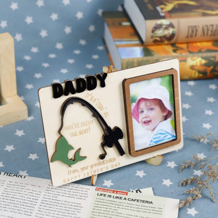 Custom Fishing Photo Frame for Dad| Gift for Father’s Day| Personalized Dad Fishing Frame| Engraved Fishing Picture Frame - Image 11