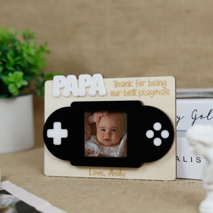 Custom Gaming Dad Frame |Fun Gift from Kids|  Gamer Dad Photo Frame| Personalized for Father’s Day - Image 4