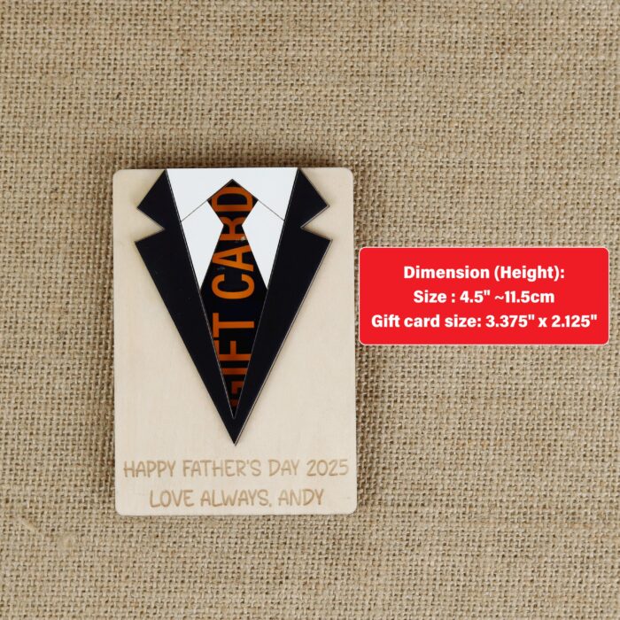 Custom Wooden Gift Card Holder | A Gift He’ll Keep Forever | Personalized Gift for Dad - Image 2