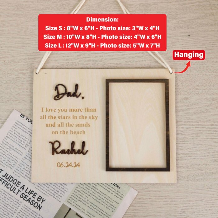 Best Dad Photo Frame | Custom Dad Picture Frame | Father’s Day Gift Frame - Image 2