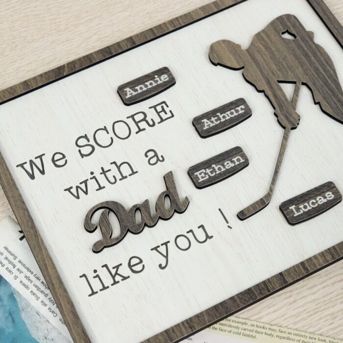 Hockey Dad Engraved Gift | Custom Plaque for Hockey Dads | Personalized Hockey Tribute - Image 7