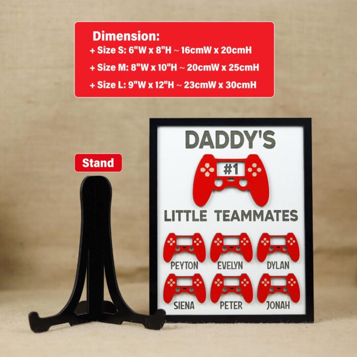 Personalized Gamer Dad Sign | Custom Dad Gaming Sign | Gamer Dad Wall Decor - Image 2
