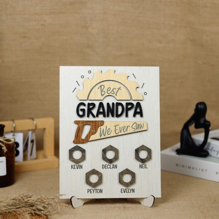 Custom Grandpa Garage Sign | Grandpa’s Garage Decor | Grandkids Garage Plaque for Grandpa