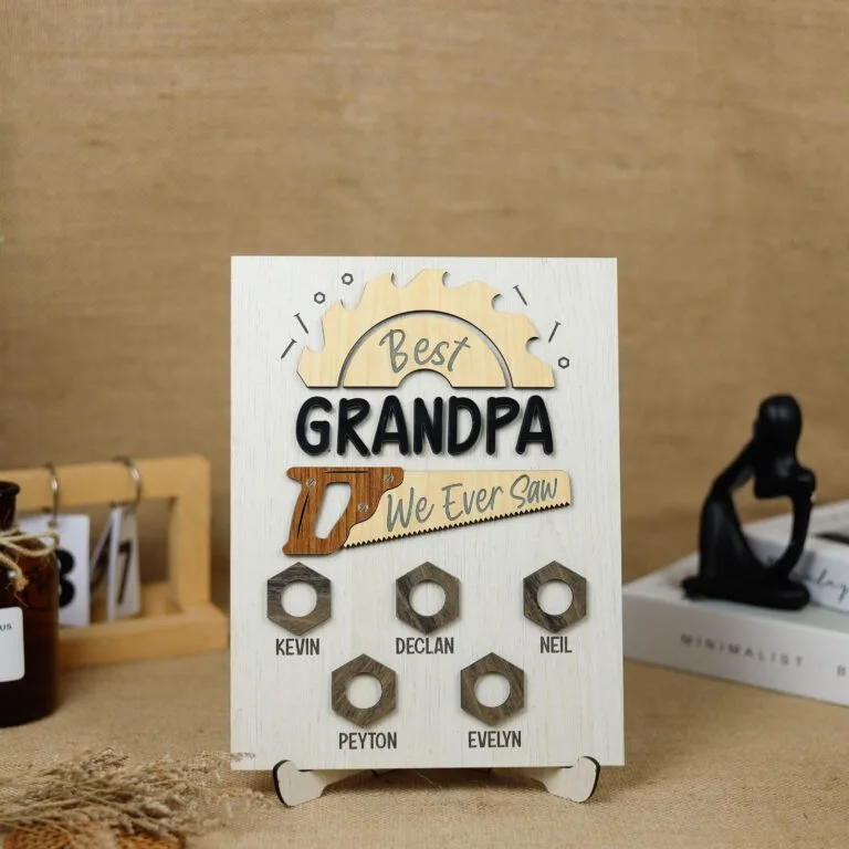 Custom Grandpa Garage Sign | Grandpa’s Garage Decor | Grandkids Garage Plaque for Grandpa