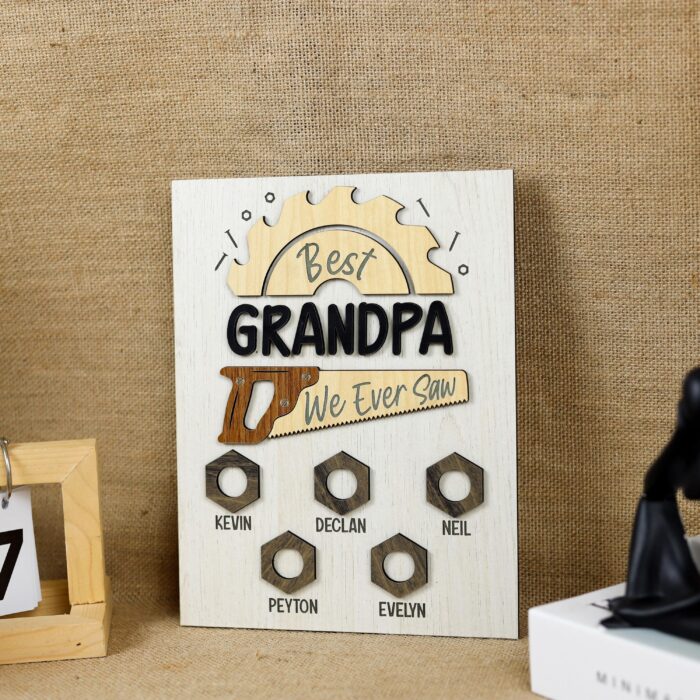 Custom Grandpa Garage Sign | Grandpa’s Garage Decor | Grandkids Garage Plaque for Grandpa - Image 6