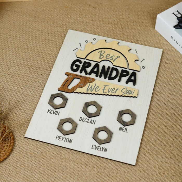 Custom Grandpa Garage Sign | Grandpa’s Garage Decor | Grandkids Garage Plaque for Grandpa - Image 8