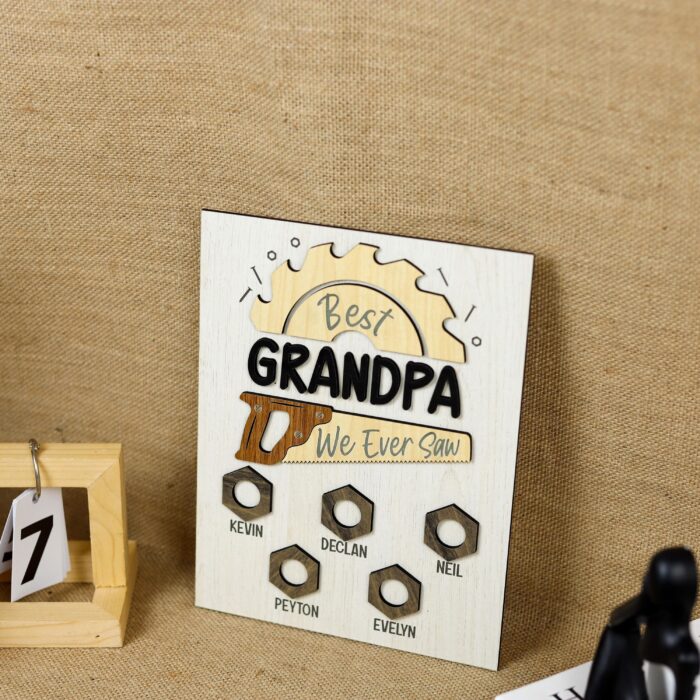 Custom Grandpa Garage Sign | Grandpa’s Garage Decor | Grandkids Garage Plaque for Grandpa - Image 10
