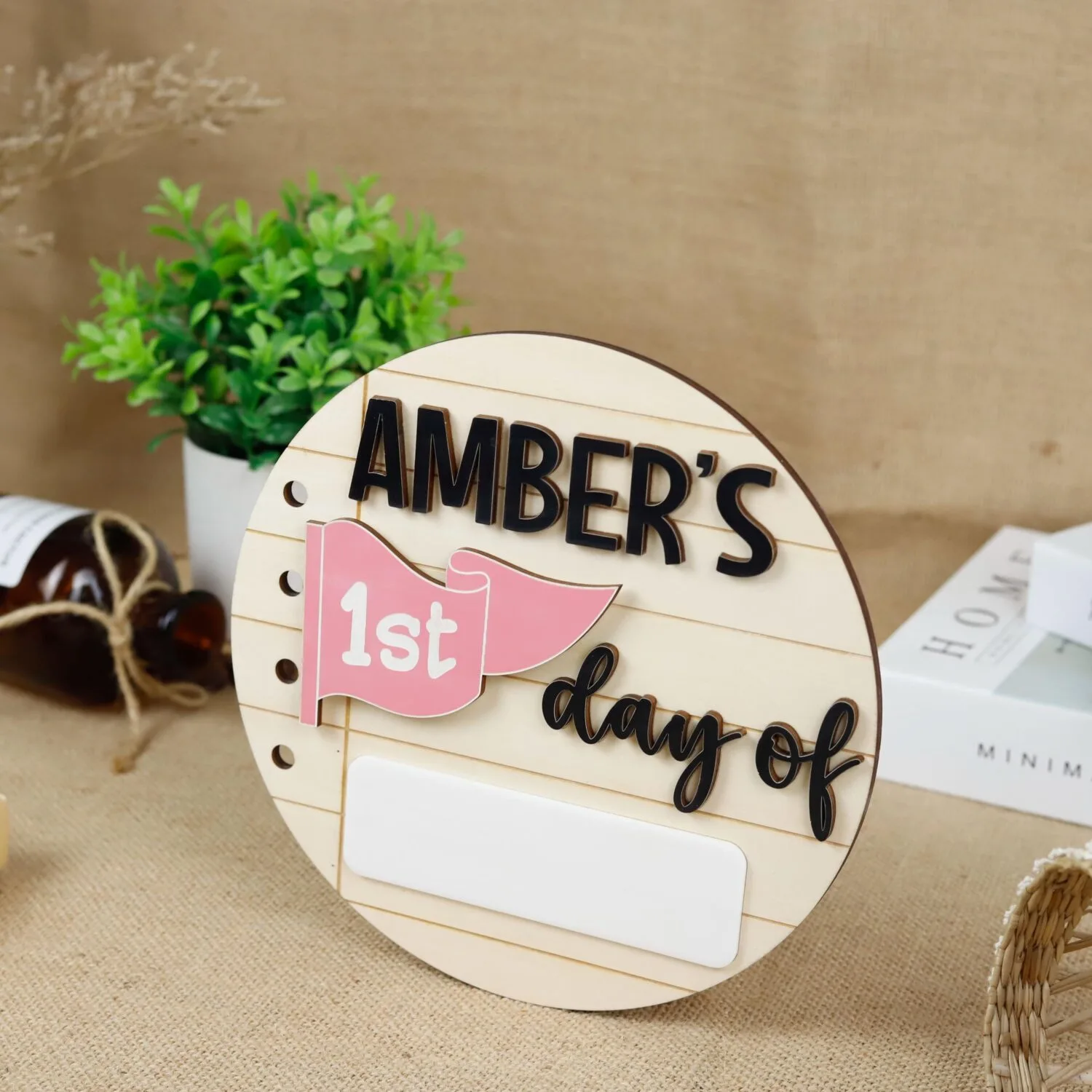 Personalized School Sign Pennant – Custom Name Back to School Prop | Custom School Sign – Personalized Pennant for Back to School Photos - Image 5