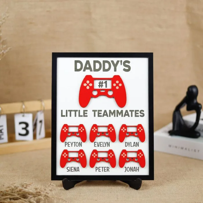 Personalized Gamer Dad Sign | Custom Dad Gaming Sign | Gamer Dad Wall Decor